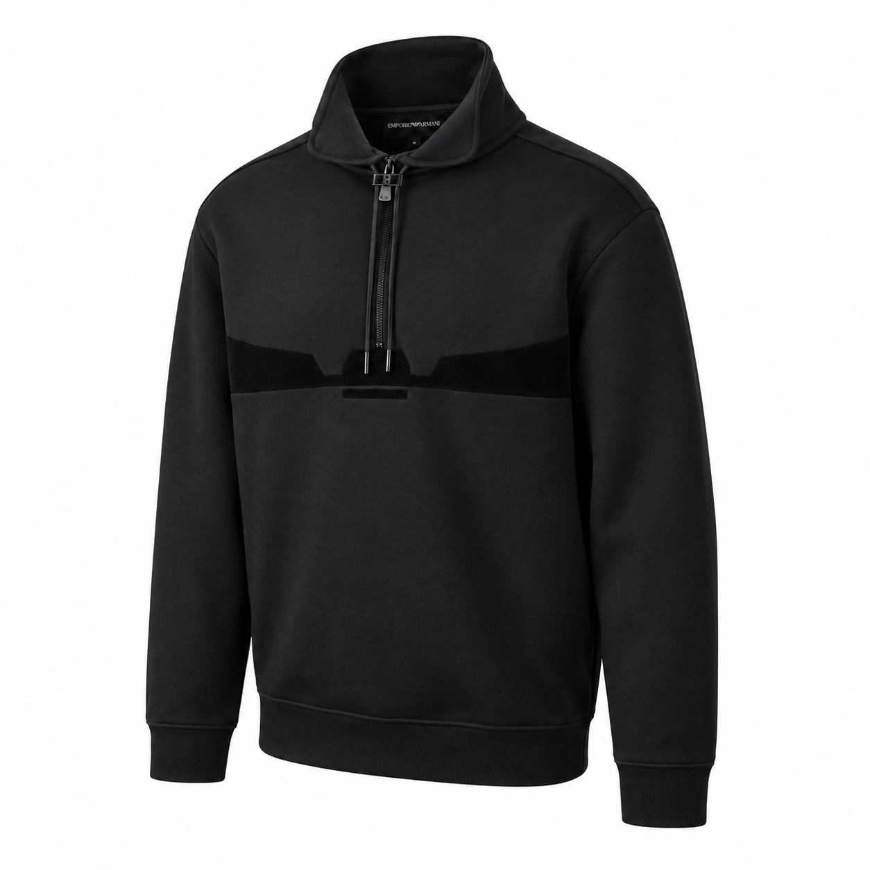 EMPORIO ARMANI SWEATSHIRT — BLACK — Angle