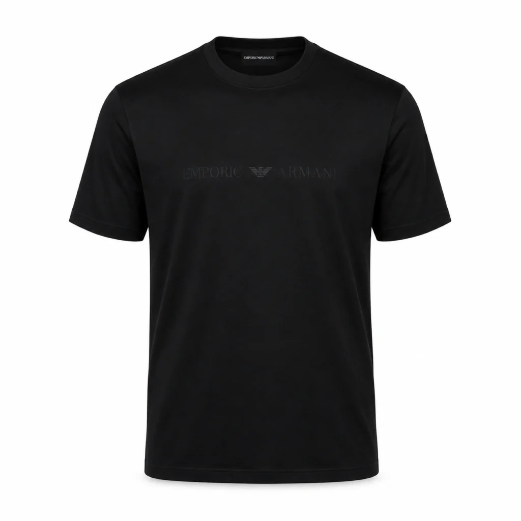 EMPORIO ARMANI TSHIRT — BLACK — Front