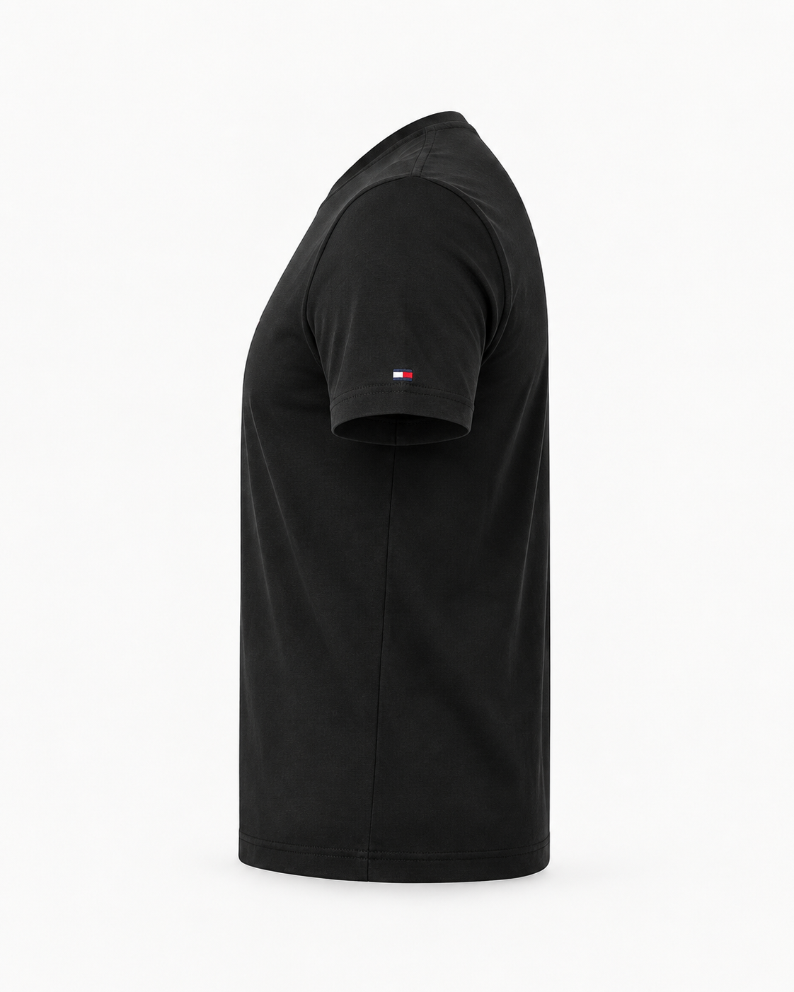 Tommy Hilfiger T-Shirt Essential nera, vista laterale