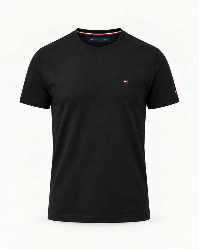 Tommy Hilfiger T-Shirt Essential nera, vista frontale